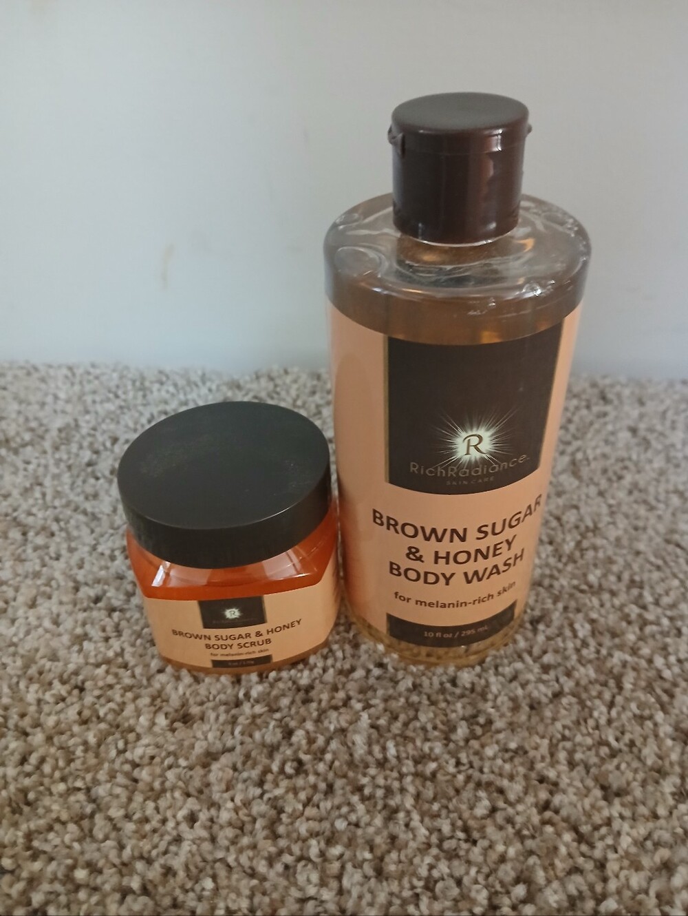 Rich Radiance Brown Sugar & Honey Body Wash and Scrub - Brown